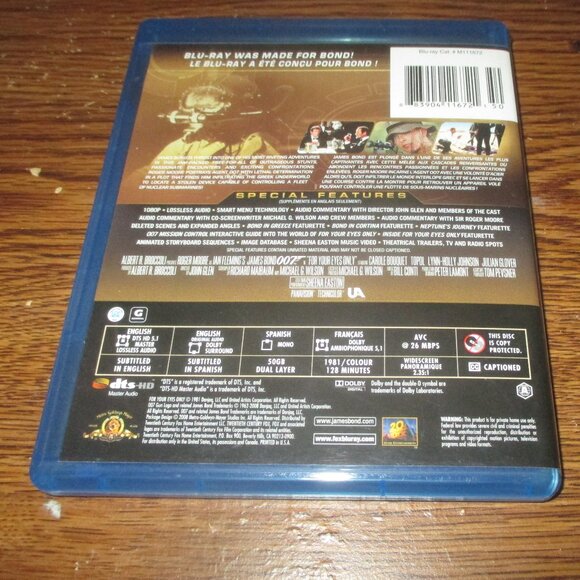 007 For Your Eyes Only (Blu-ray, 2008 from 1981) Roger Moore - Picture 3 of 3